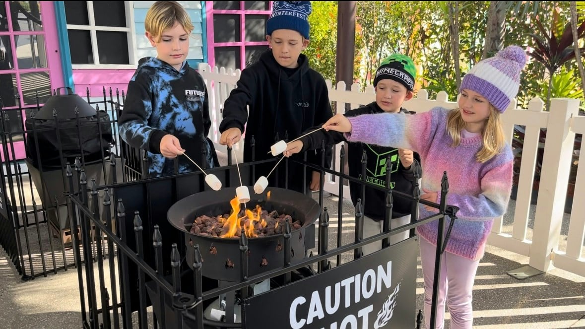 winterfest marshmallow toasting