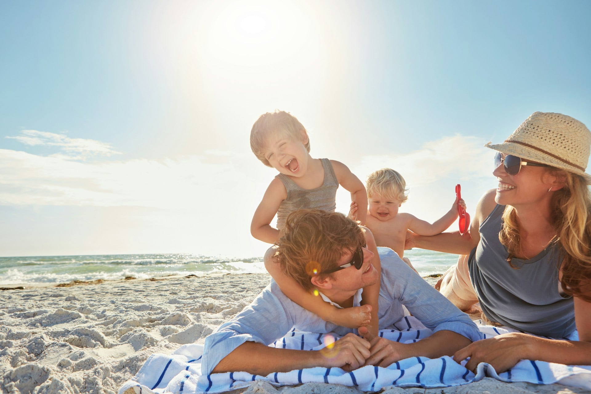 family beach day